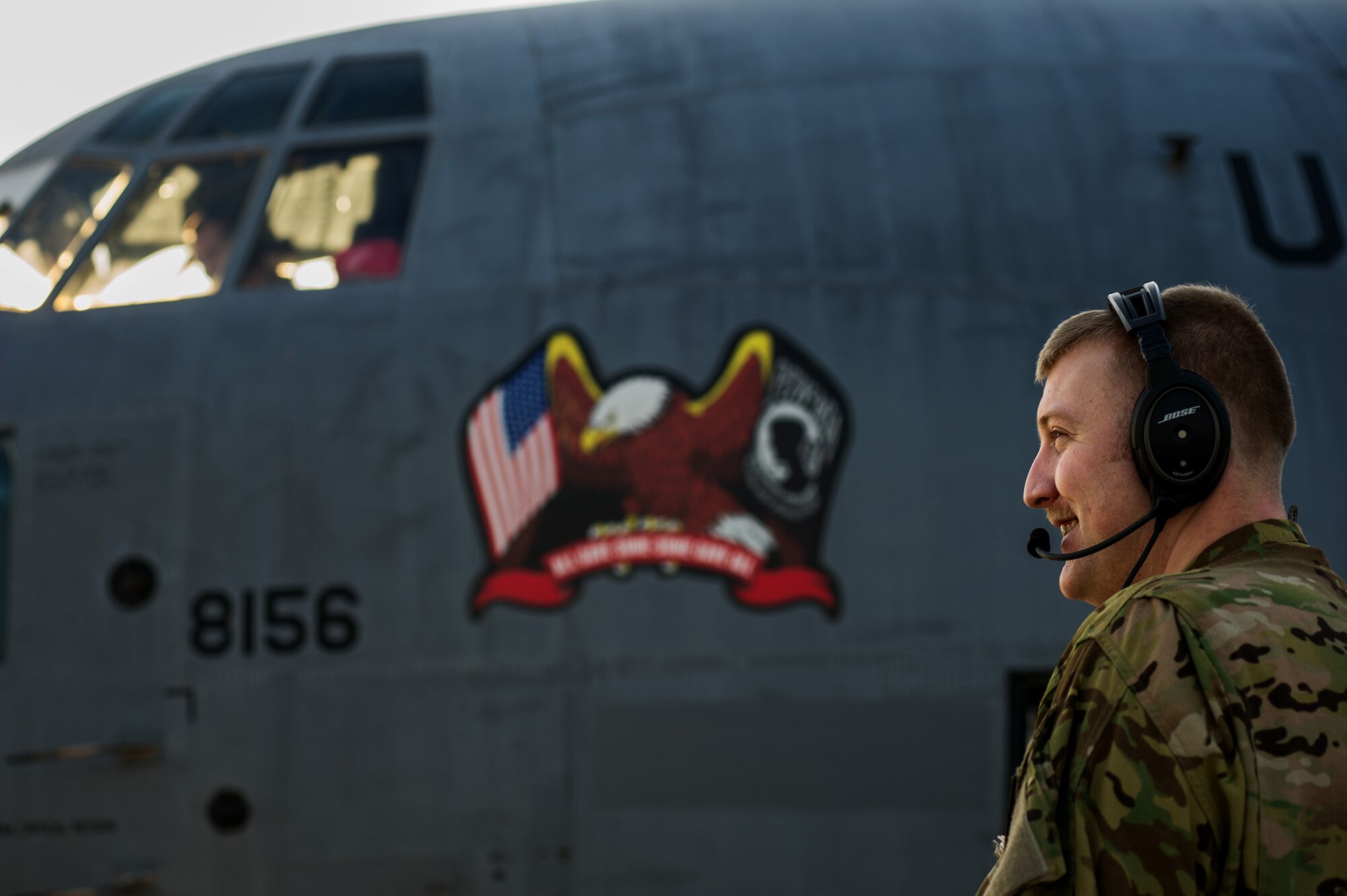 U.S. Air Force Tech. Sgt. Dave Hoffer, 772nd Expeditionary Airlift Squadron loadmaster, conducts a pre-flight check on a U.S. Air Force C-130J Super Hercules Dec. 2, 2012, at Kandahar Airfield, Afghanistan. The 772nd EAS provides tactical airlift, airdrop and aeromedical evacuation, creating an air bridge for personnel, equipment and supplies. Hoffer's hometown is Rockton, Pa. (U.S. Air Force photo/Staff Sgt. Jonathan Snyder)