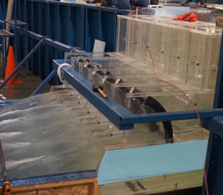 1/30-scale model helps Corps test Folsom Dam's 'new dam'