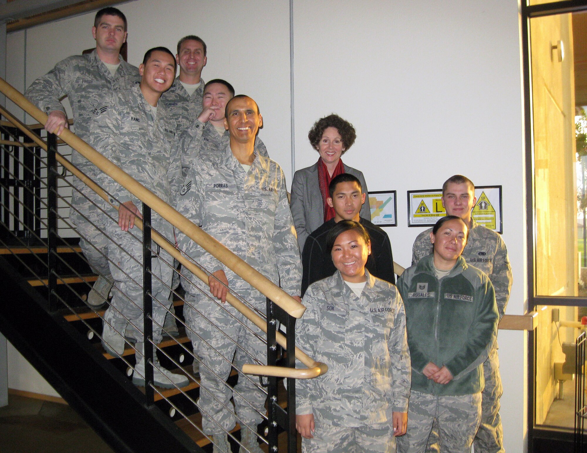 TRAVIS AIR FORCE BASE, Calif. -- December B-Fight Newcomers. (U.S. Air Force photo / Senior Airman Cindy Alejandrez