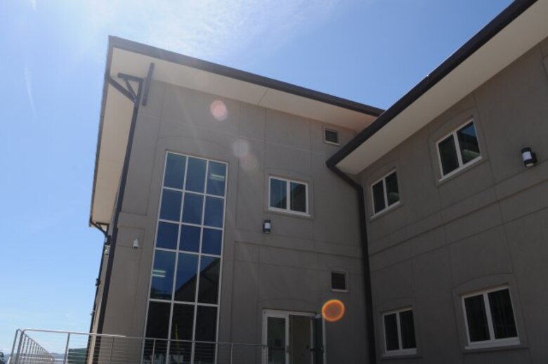 A side view of the new general instruction building at the Presidio of Monterey in Monterey, Calif., shown April 19, 2012. The U.S. Army Corps of Engineers Sacramento District oversaw construction of the building, used by the Defense Language Institute Foreign Language Center to teach military personnel foreign languages.