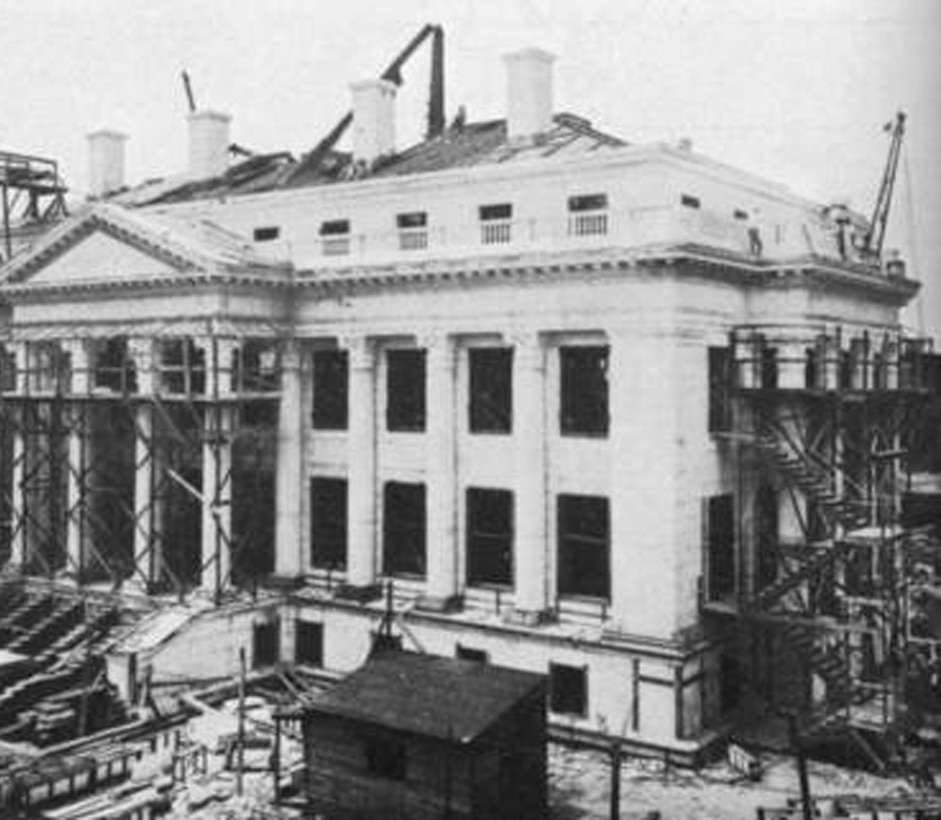 The headquarters building of the American Red Cross, located at 430 17th Street, NW, in Washington, D.C., is an impressive classical structure. Now designated a National Historic Landmark, it was designed by architects Breck Trowbridge and Goodhue Livingston. The interior contains a number of notable features, including sculptural artwork and three large Tiffany stained glass windows in what is now the Board of Governors Hall. Though this building is well known, it is less known that the U.S. Army Corps of Engineers was in charge of its construction and that the building was conceived as a memorial to the women of the Civil War. 