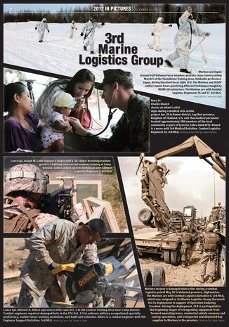 During 2012, III Marine Expeditionary Force and Marine Corps Installations Pacific spearheaded the military’s reorientation to the Asia-Pacific region. Through one humanitarian and disaster relief operation and more than 60 theater security cooperation exercises throughout the region, III MEF and MCIPAC strengthened bilateral relationships, increased interoperability of forces, and exchanged critical skill sets with partner nations.