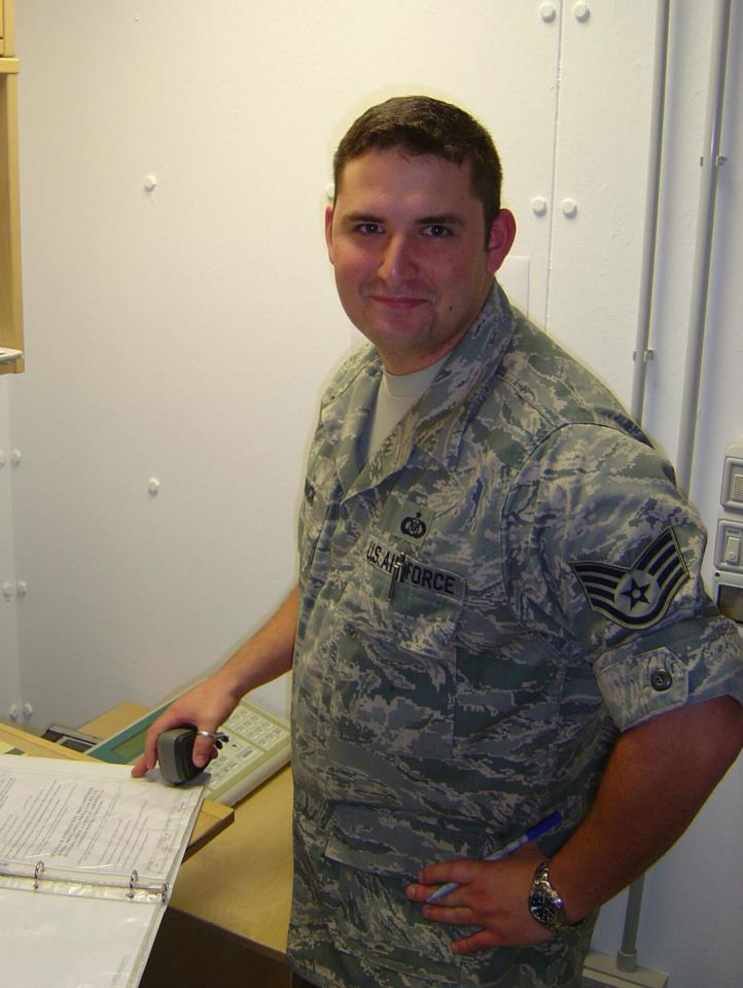 SPANGDAHLEM AIR BASE, Germany -- Staff Sgt. James Bouck, 704th Munitions Support Squadron Senior Emergency Actions Controller, is the Super Saber Performer for the week of Dec. 27 - Jan. 2. (Courtesy photo/Released)