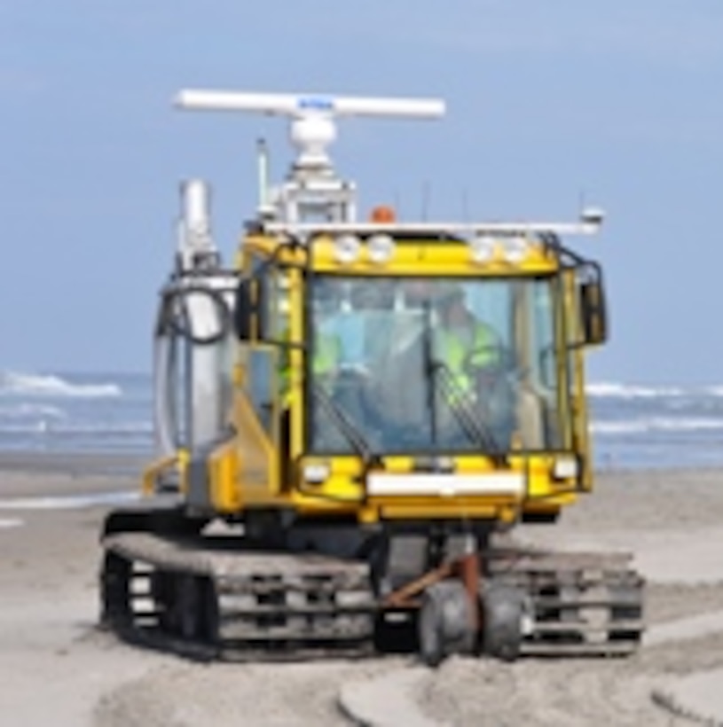 CLARIS is deployed on a tracked-vehicle that can successfully navigate debris-laden and inundated beaches. Its added height decreases problems of radar shadowing in the far range from irregular beach topography, such as high berms or beach cusp horns.