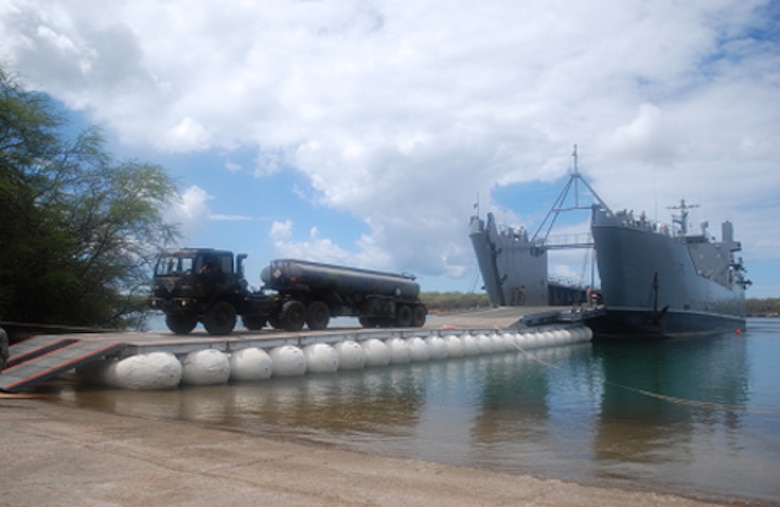 LMCS used in Vessel to Shore Bridging Mode at Pearl Harbor Austere Site (2008).