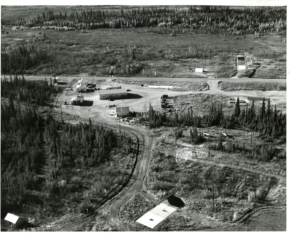 An aerial view of the FPS displays the various plots and forests used for research. 