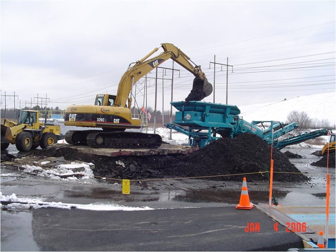 Demolition of contaminated structures.  