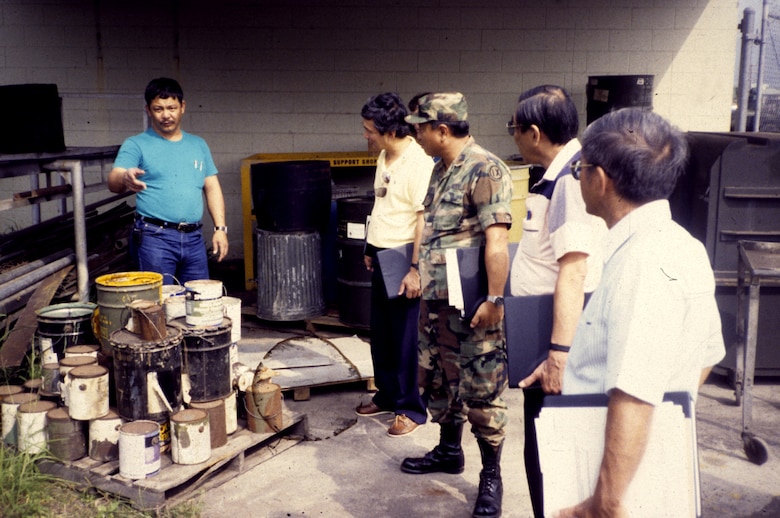 ESOH Tools help workers perform a compliance assessment at Fort Shafter, Hawaii.