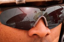 Reflection in eye glasses