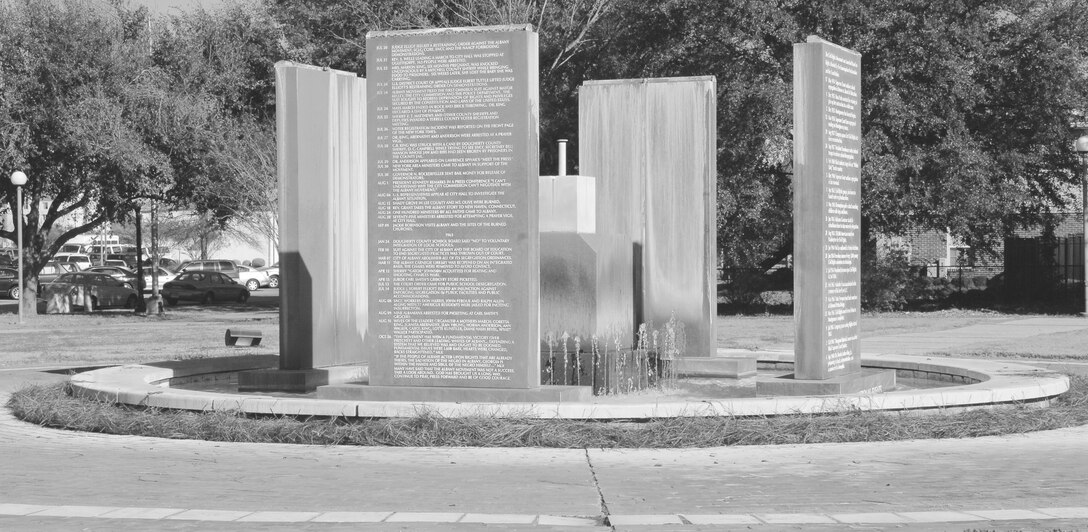 Four monuments in the Charles M. Sherrod Civil Rights Park in Albany, Ga., chronicle accounts of the Albany Movement and the National Civil Rights Movement events.