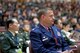 TOKYO, Japan -- Lt. Col. James Poel, 374th Aerospace Medicine Squadron commander, listens to a briefing about Operation Tomodachi presented by Col. Lee Harvis, 374th Medical Group commander, and U.S. Forces, Japan and 5th Air Force surgeon, at the Japanese Ministry of Defense in Tokyo, Japan, Feb. 1, 2012. Six hundred members from the Japan Self-Defense Forces attended the Joint Defense Medical Seminar. Harvis gave a briefing on Yokota's medical response following the earthquake, tsunami, and Fukushima nuclear meltdown during Operation Tomodachi. (U.S. Air Force photo/Osakabe Yasuo) 