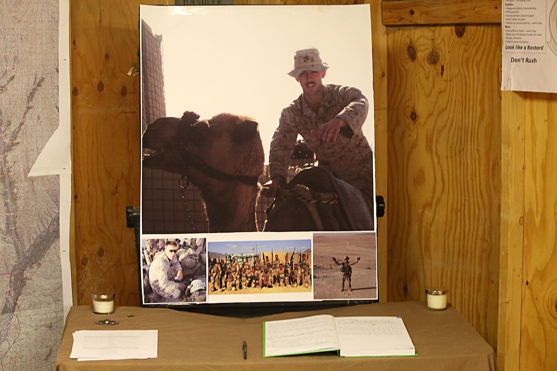A memorial is held in memory of Sgt. William C. Stacey, a Marine from Seattle, Wash., who was killed in combat in Now Zad District, Helmand Province, Afghanistan on January 31, 2012. Stacey served proudly with the “Magnificent Bastards” of 2nd Battalion, 4th Marines, 6th Marine Regiment. In a letter to his family, he wrote, “If my life buys the safety of a child who will one day change the world, then I know it was all worth it.”