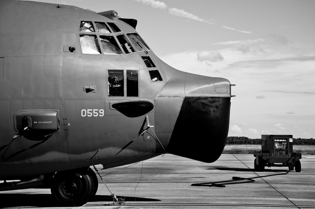Aircraft 64-0559, a MC-130E Combat Talon I, stands at the ready on the Duke Field flightline.  Aircraft 0559 is one of the four Talons scheduled to be retired by the end of fiscal year 2012 as part of the 919th Special Operations Wing’s remissioning. Eventually, all of the Talons will disappear from the Duke flightline to be replaced by an aviation foreign internal defense aircraft.  (U.S. Air Force photo/Tech. Sgt. Samuel King Jr.)
