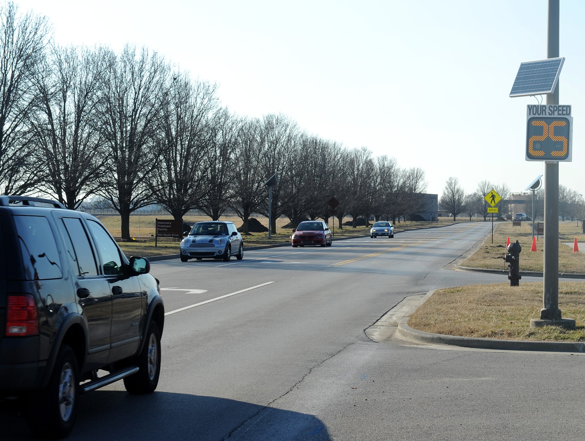 The 375th Security Forces Squadron installed several radar speed signs throughout Scott Air Force Base. Please be mindful of the speed signs and obey the speed limit. (U.S. Air Firce photo/Airman 1st Class Divine Cox)