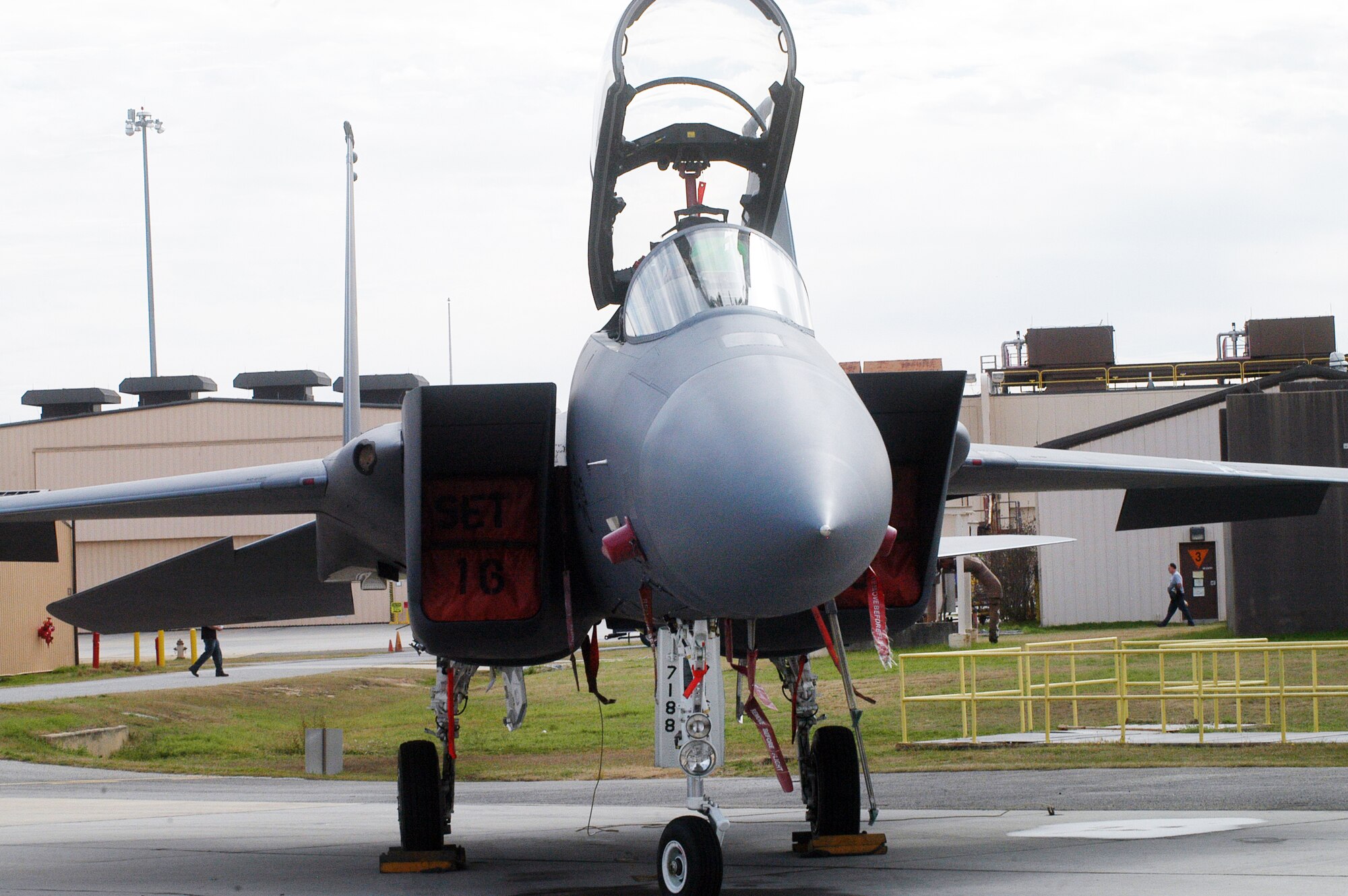 After about a year of damage repair at Robins, this F-15E was returned to the warfighter. (U. S. Air Force photo by Sue Sapp)