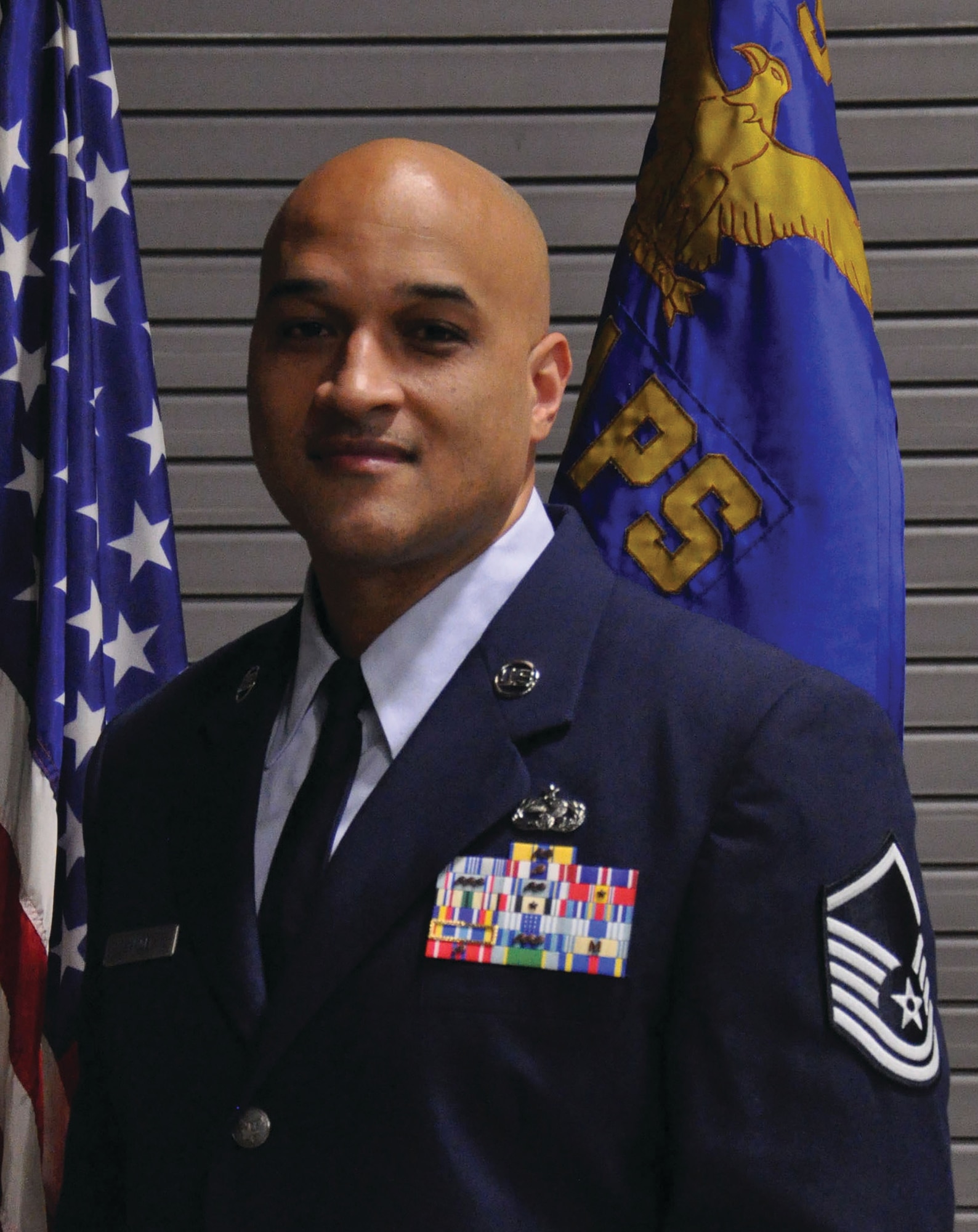 WRIGHT-PATTERSON AIR FORCE BASE, Ohio - Master Sgt. Cleve Samuel, III, 87th Aerial Port Squadron air transportation craftsman, is the 445th Airlift Wing’s Senior NCO of the Quarter, first quarter. 