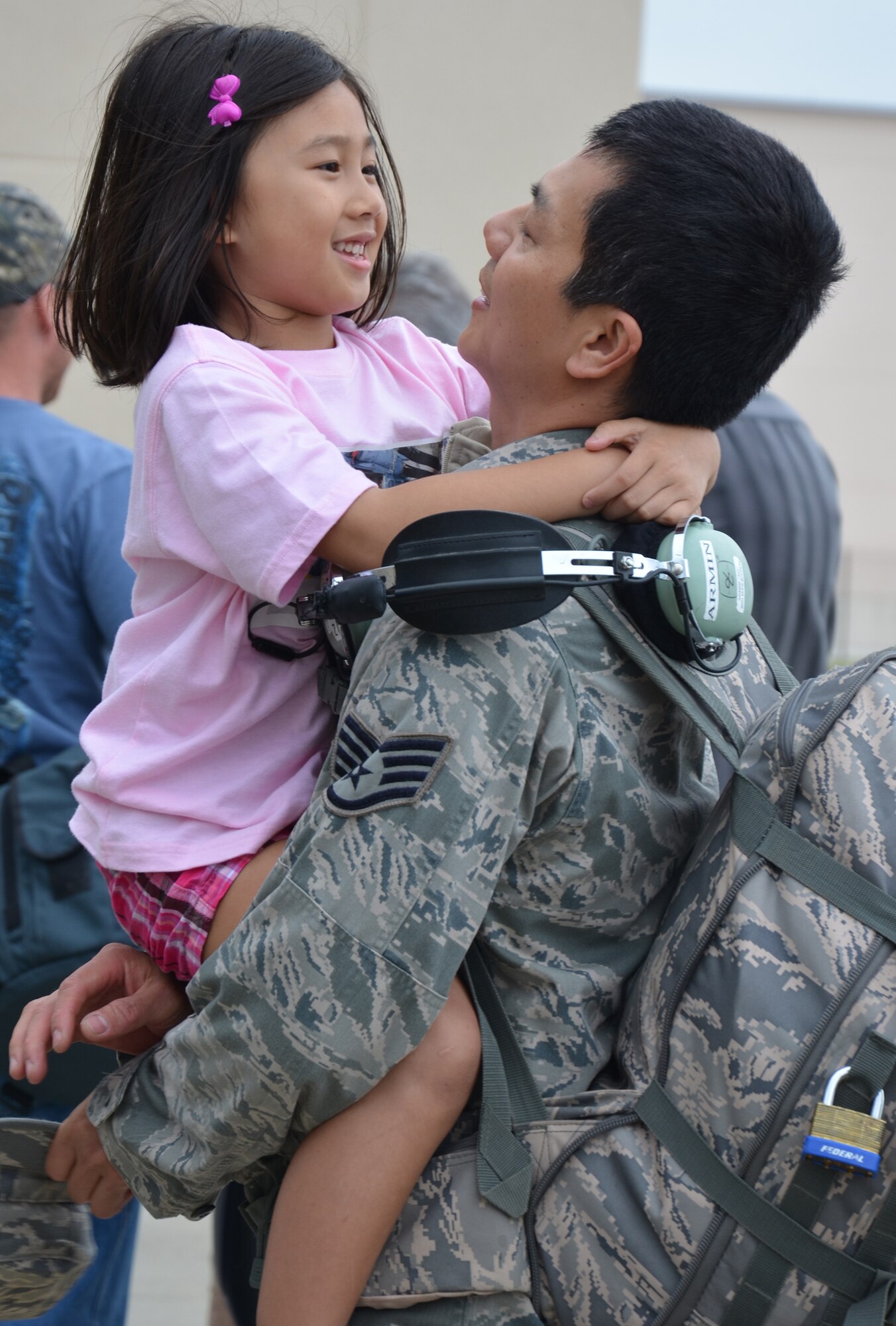 Approximately 70 Reserve Airman from the 920th Rescue Wing, Patrick Air Force Base, Fla. returned home to Florida Feb 6 and 7 after being deployed to Afghanistan in support of Operation Enduring Freedom. They served as aviators, maintenance and support Airmen, and were part of a combat-search-and-rescue team responsible for saving many lives. (U.S. Air Force photo/Capt. Cathleen Snow)