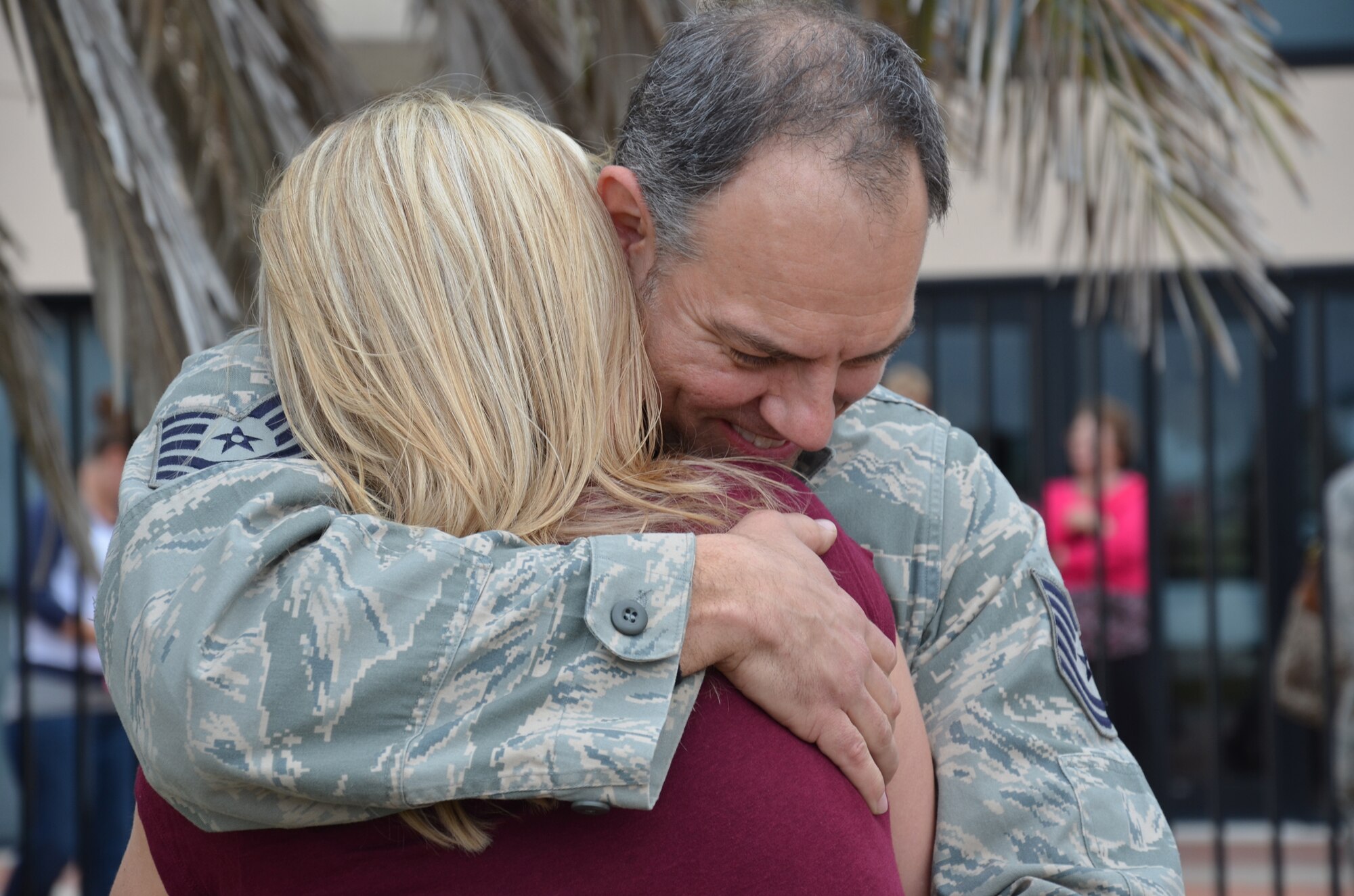 As part of a life-saving pararescue team, Airman from the 920th Rescue Wing, Patrick Air Force Base, Fla. returned home to Florida Feb 6 and 7 after being deployed to Afghanistan for the last five months. As aviators, maintenance and support Airmen, they performed combat-search-and-rescue operatons in support of Operation Enduring Freedom. (U.S. Air Force photo/Capt. Cathleen Snow)
