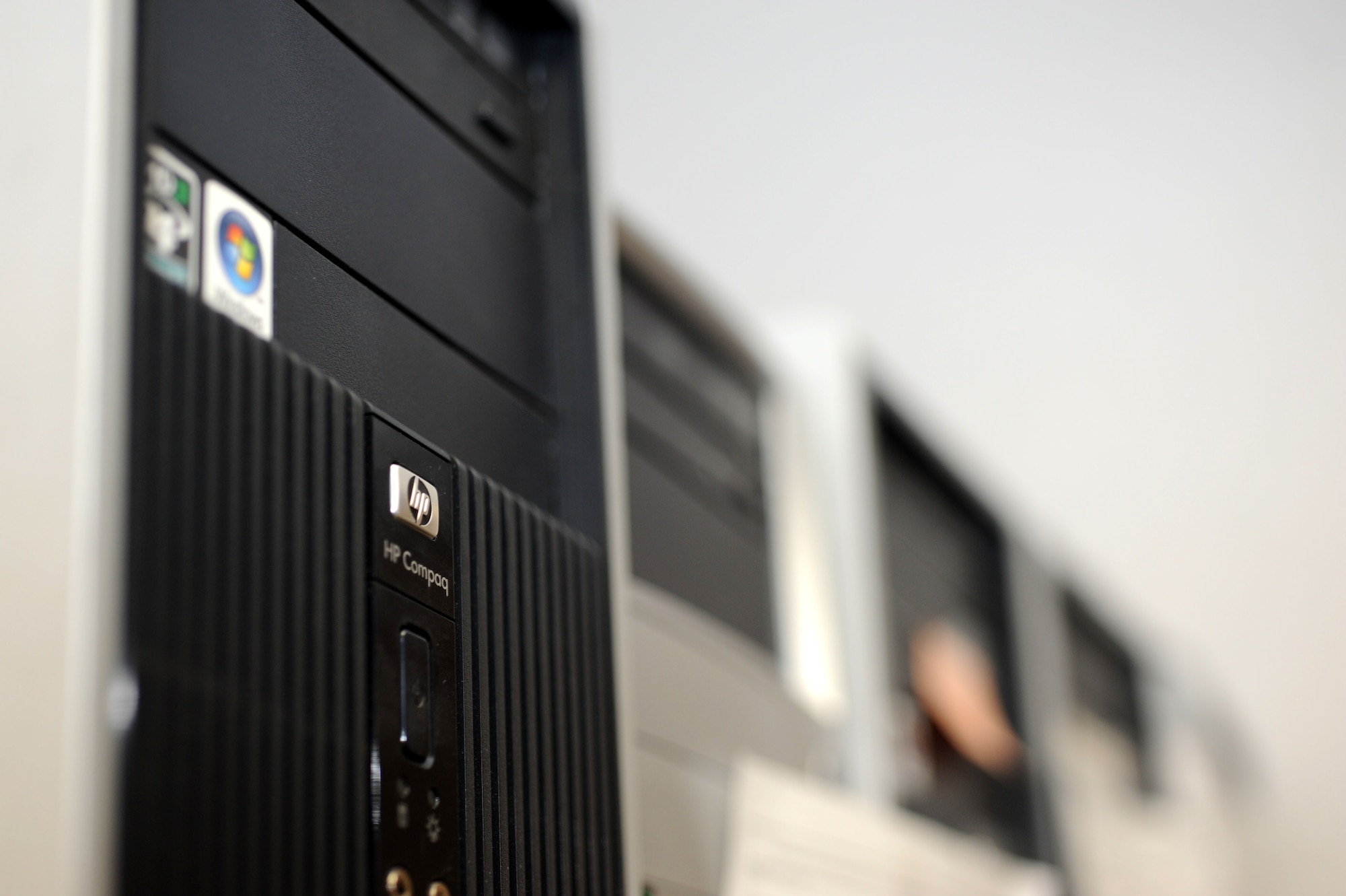 U. S. Air Force Computers are dropped off for repair in the 355th Communications Squadron back shop at Davis-Monthan Air Force Base, Ariz., Feb. 2, 2012. (U.S. Air Force photo by Airman 1st Class Camilla Griffin/Released)