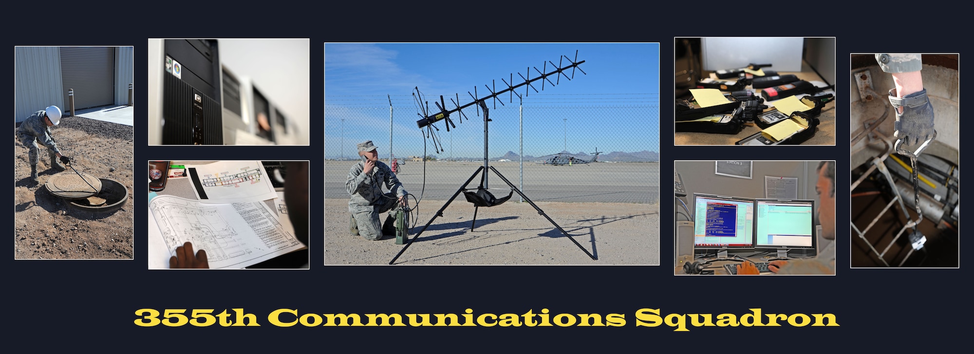 The 355th Communications Squadrons missions statement is to maximize the warfighter's ability to attain global information and decision superiority by providing robust, reliable, and secure communications, information, and airfield systems both in-garrison and deployed. 
