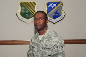 Airman 1st Class Ugochukwu Nwosu, 1st Operations Support Squadron intelligence analyst, is a native of Lagos, Nigeria, and is 26 years old with a bachelor's degree in applied health science, and a master's in biomedical sciences. He decided to enlist into the Air Force to "give back to the country that has done so much" for him in the process of achieving his goals. (U.S. Air Force photo by Staff Sgt. Ashley Hawkins/Released)