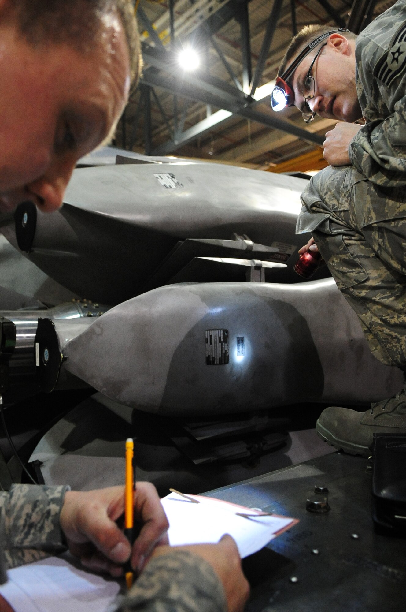 MINOT AIR FORCE BASE, N.D. - Airmen from the 5th Bomb Wing participated in a Defense Nuclear Surety Inspection and an Air Force Global Strike Command Nuclear Surety Inspection here during the week of Jan. 30 through Feb. 7. NSIs are extremely detailed and demand the absolute highest standards of compliance and accountability. NSIs constantly test, assess, evaluate, compare and hone processes, procedures, and readiness. By design, it evaluates safe, secure, and effective unit nuclear mission capability and takes place at least once every 18 months. (U.S. Air Force photo/Senior Airman Jesse Lopez)