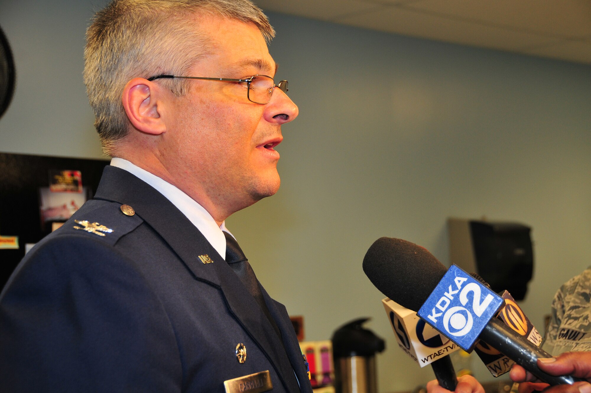 The 171st Air Refueling Wing hosts a change of command ceremony Sunday, Feb. 5.  Col. Anthony J. Carrelli accepts command of the 171st Air Refueling Wing from Brig. Gen. Roy Uptegraff who served as the unit's wing commander since 2006. Maj. Gen. Stephen Sischo, commander of the Pennsylvania Air National Guard, is the official host of the ceremony and is joined by distinguished military officials and community leaders. 

(National Guard photo by Master Sgt. Ann Young/Released)