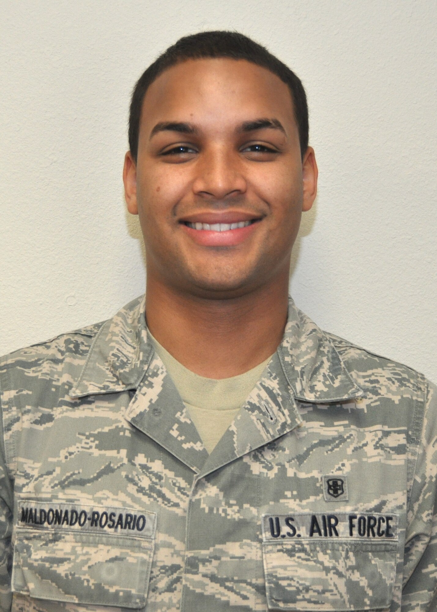 Senior Airman Emmanuel Maldonado-Rosario, 81st Dental Squadron dental technician, Keesler Air Force Base, Miss., has been selected to become a member of the Air Force's “Tops in Blue” entertainment group.  (U.S. Air Force photo by Steve Pivnick)