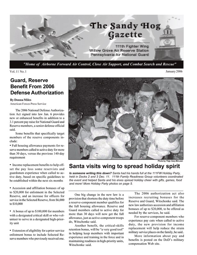 January 2006 Sandy Hog Gazette cover