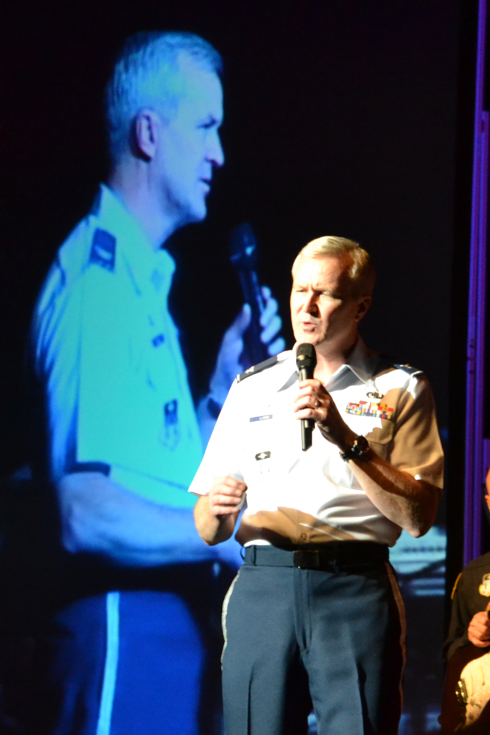 Colonel Larry H. Lang encourages US Air Force Academy Cadets during his final performance with The United States Air Force Academy Band.  Col. Lang has been selected to become the next commander of The United States Air Force Band in Washington DC.