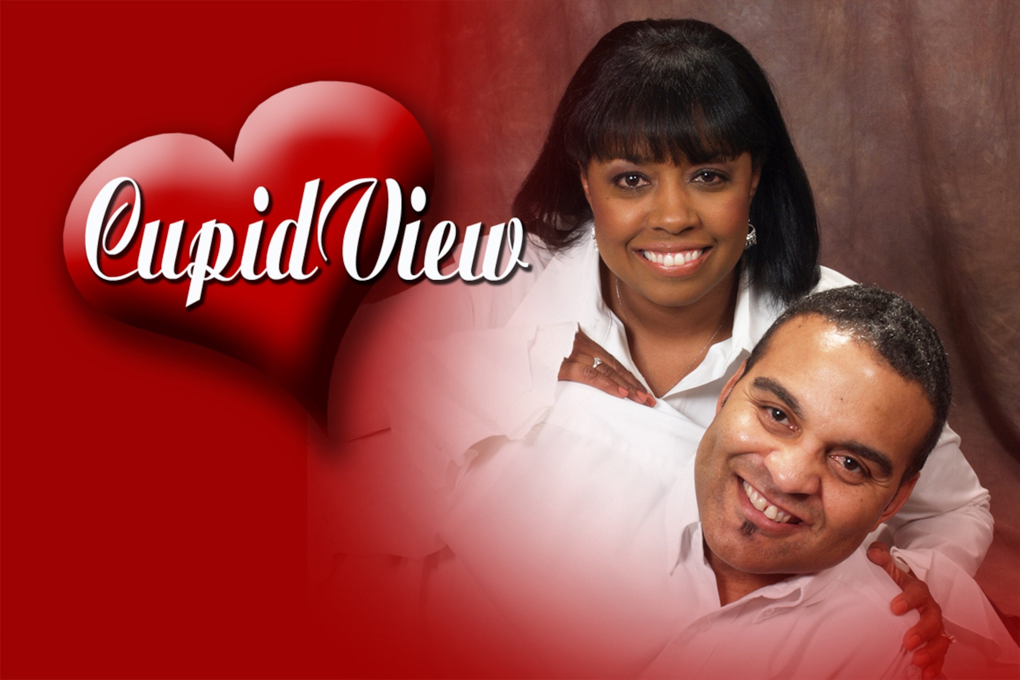 Conrad Pedersen of 94th Airlift Wing Emergency Management and Angela Pedersen
of 94th Airlift Wing Airman and Family Readiness, are selected for this month's CUPIDview, a special edition of the INNERview that features a married couple on base in honor of Valentine's Day and National Heart Month. (Courtesy image)
