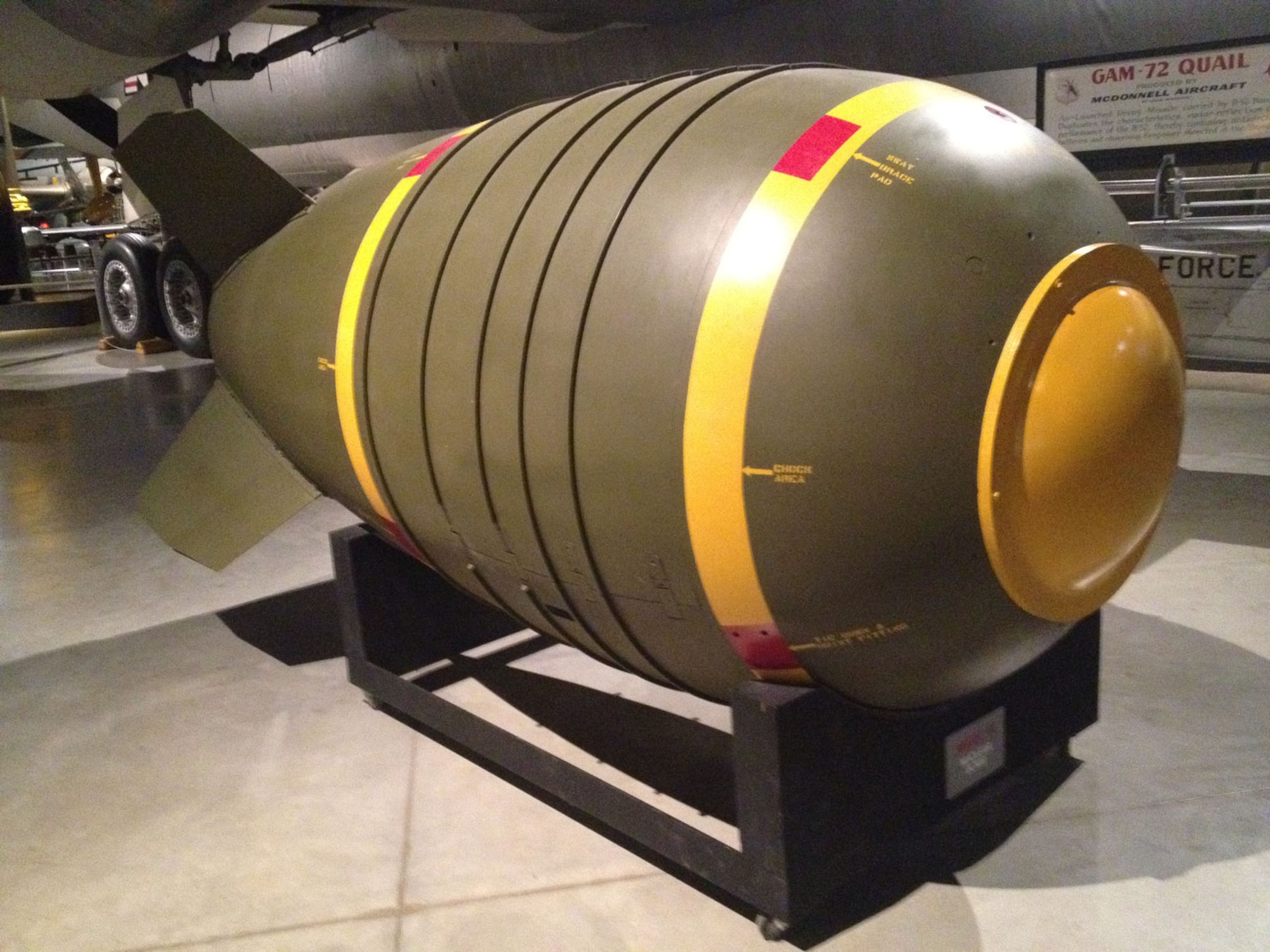 Mark VI Aerial Bomb on display at the National Museum of the U.S. Air Force. (U.S. Air Force photo)
