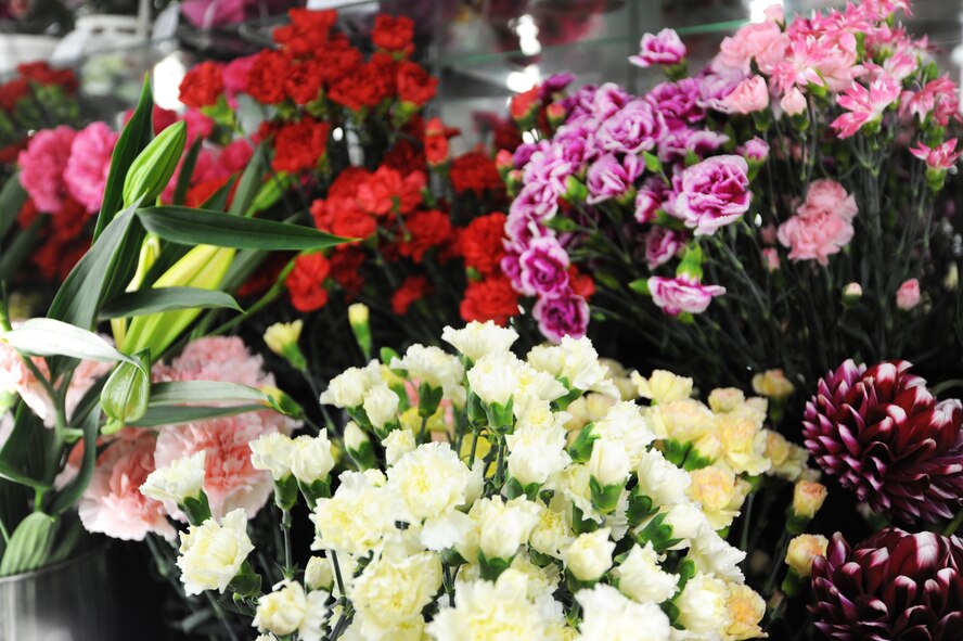 MISAWA AIR BASE, Japan -- Flowers are on display for Valentine's Day at Petals & Blooms here, Feb. 14, 2012. Fresh cut flowers, especially roses, are among the most popular flower choices for Valentine's Day. (U.S. Air Force photo/Airman 1st Class Kia Atkins)