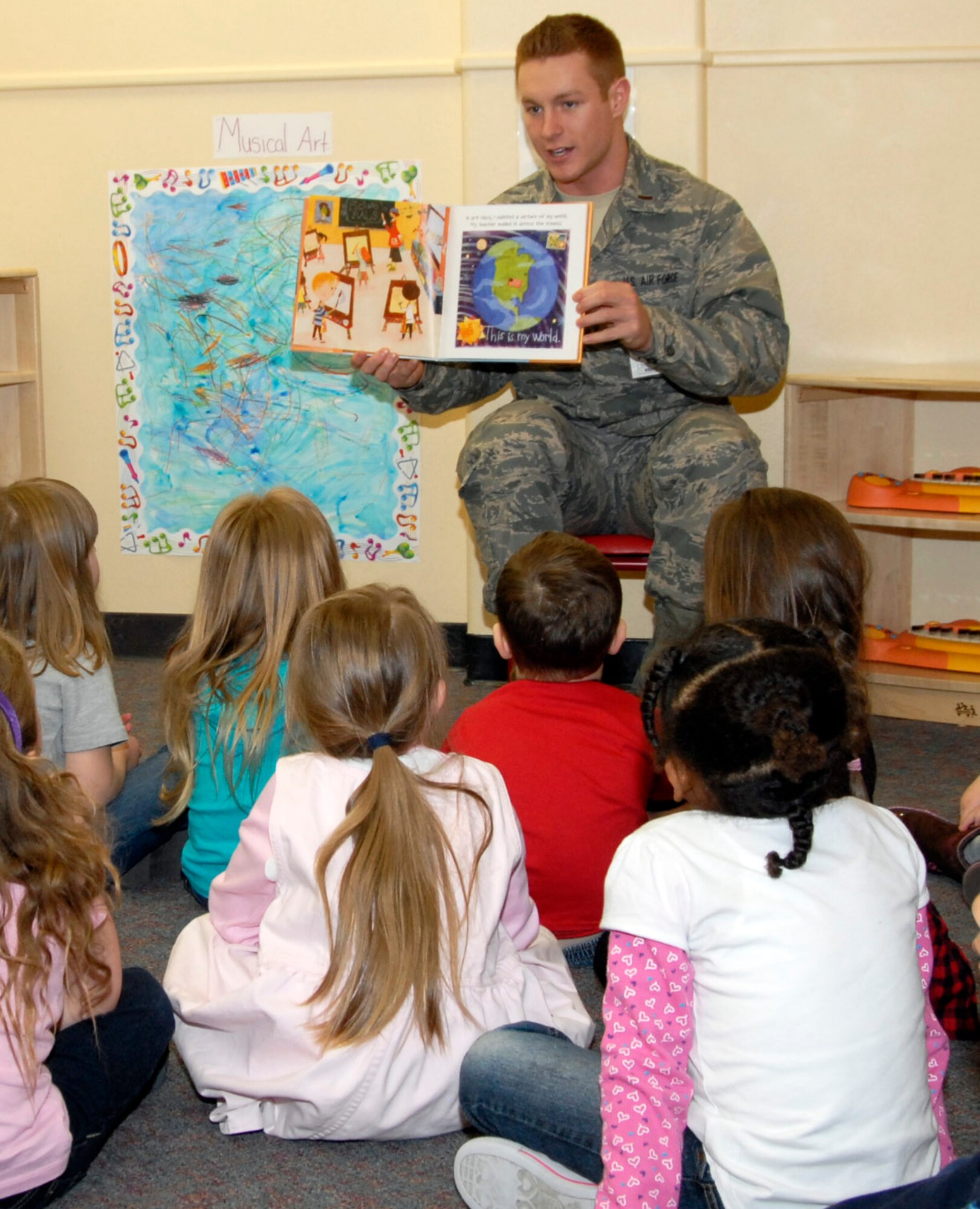 Team Edwards will honor the birthday of Dr. Seuss by participating in the National Education Association's Read Across America program through a series of events, on and off base. Volunteers, like 2nd Lt. Nicholas Smith of the Air Force Flight Test Center Directorate of Contracting, are needed to read stories to children in preschool through sixth-grade. (U.S. Air Force Photo by Laura Mowry)