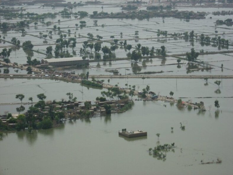 Pakistan city during 2010 floods. (Courtesy photo)