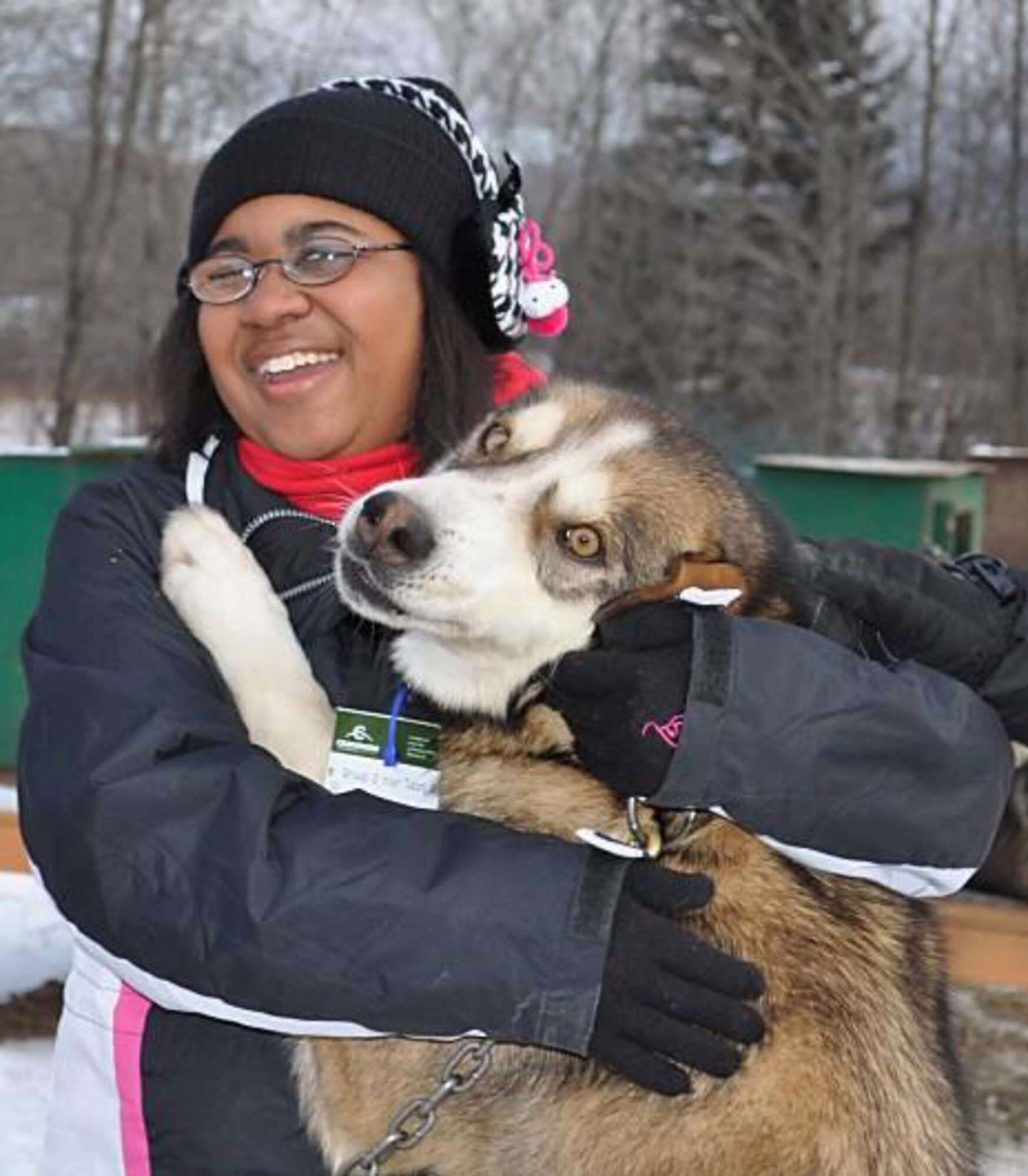 Air Force Reservist Tech. Sgt. Francine Torres and her visually impaired 17-year-old daughter, Jasmine Polite, shown here, attended a free military-sponsored mountain adventure camp for military teens with physical disabilities that would change Jasmyn's life. Along with a dozen other kids from across the U.S., The Torres duo enjoyed many winter activities and adventures they normally wouldn't do to include dog sledding and downhill skiing. Torres is an knowledge operations manager with the 920th Rescue Wing, Patrick Air Force Base, Fla. (Courtesy photo)