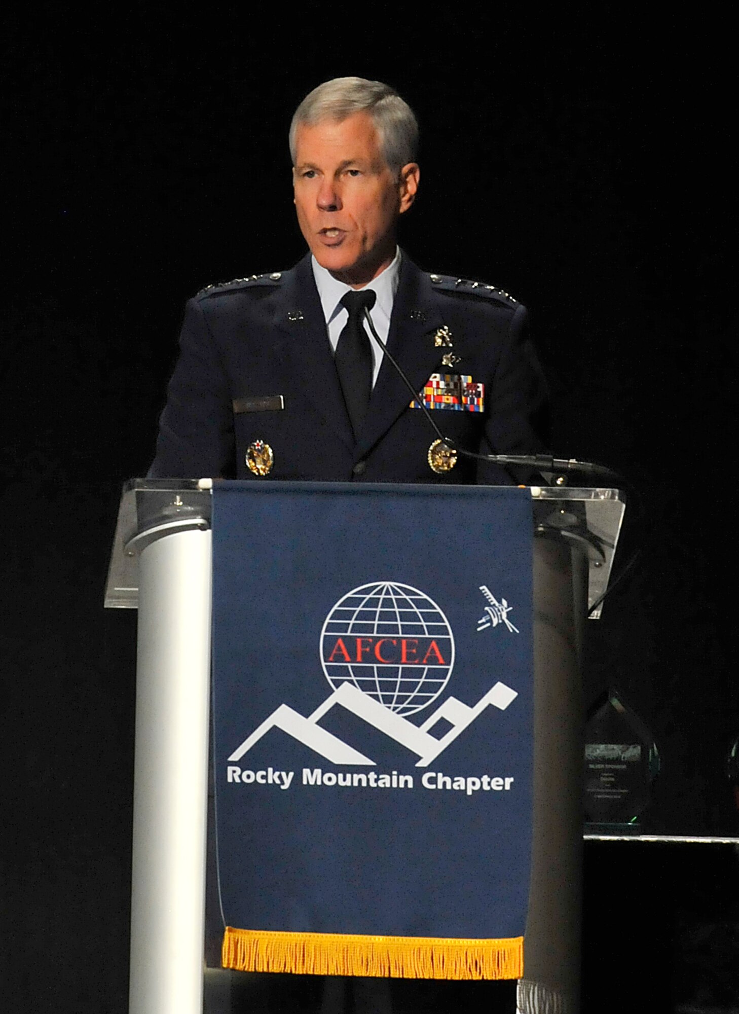 Space and cyberspace superiority, acquisition strategies and industry
partnerships, and the need for Science, Technology, Engineering, and
Mathematics  Education were highlighted by the Air Force Space Command
commander General William Shelton during a speech at Broadmoor Hall Feb. 7
in Colorado Springs, Colo.
