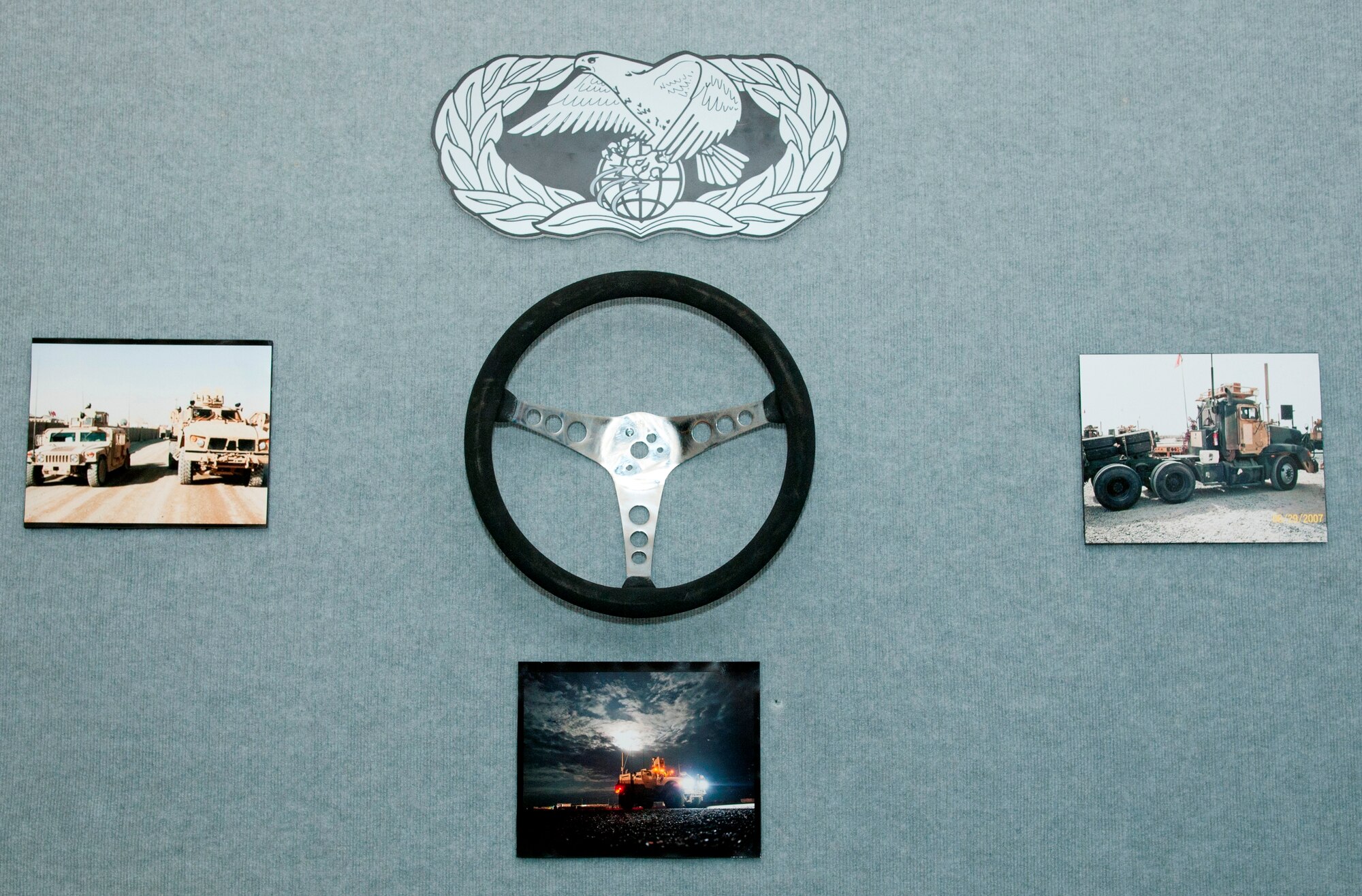 The Airey NCO Academy’s class 12-2’s Academy Special Activities Council recently renamed one of their 13 flights the Goodman Flight after Senior Airman Ashton Goodman, a vehicle operator who was killed in action on May 26, 2009. The flight’s classroom features images and memorabilia from Airman Goodman’s career. (U.S. Air Force photo by Susan Trahan)