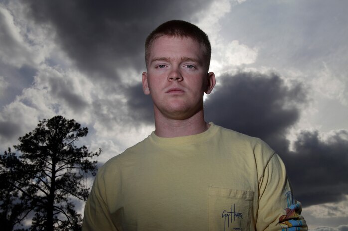 Lance Cpl. David S. Shouse, a supply clerk with Headquarters and Headquarters Squadron aboard Marine Corps Air Station Cherry Point, N.C., pulled a man from a burning vehicle on Feb. 14, in Boiling Spring Lakes, N.C. “I was going to call 911 right away, but then I saw him,” said Shouse, a Ripley, Ohio, native. “The only thing going through my mind when I saw him was, ‘There’s a guy in that truck and I have to get him out.’”