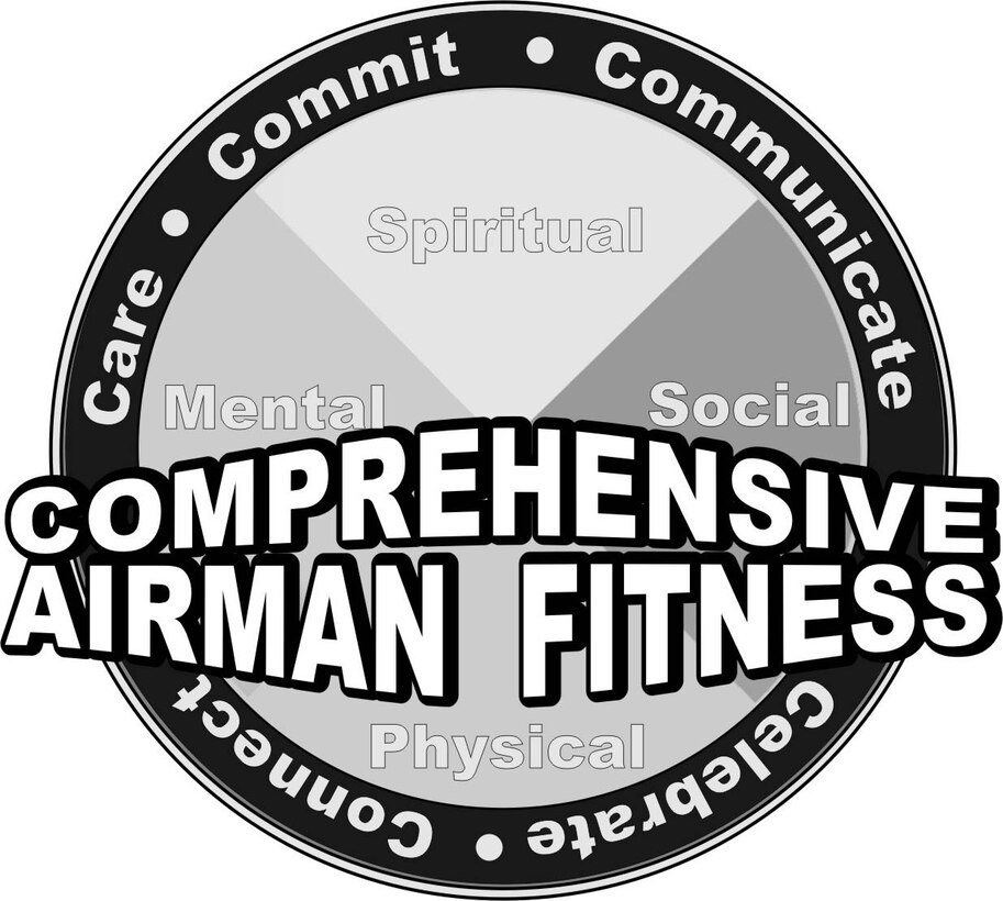Comprehensive Airman Fitness  BW plain emblem