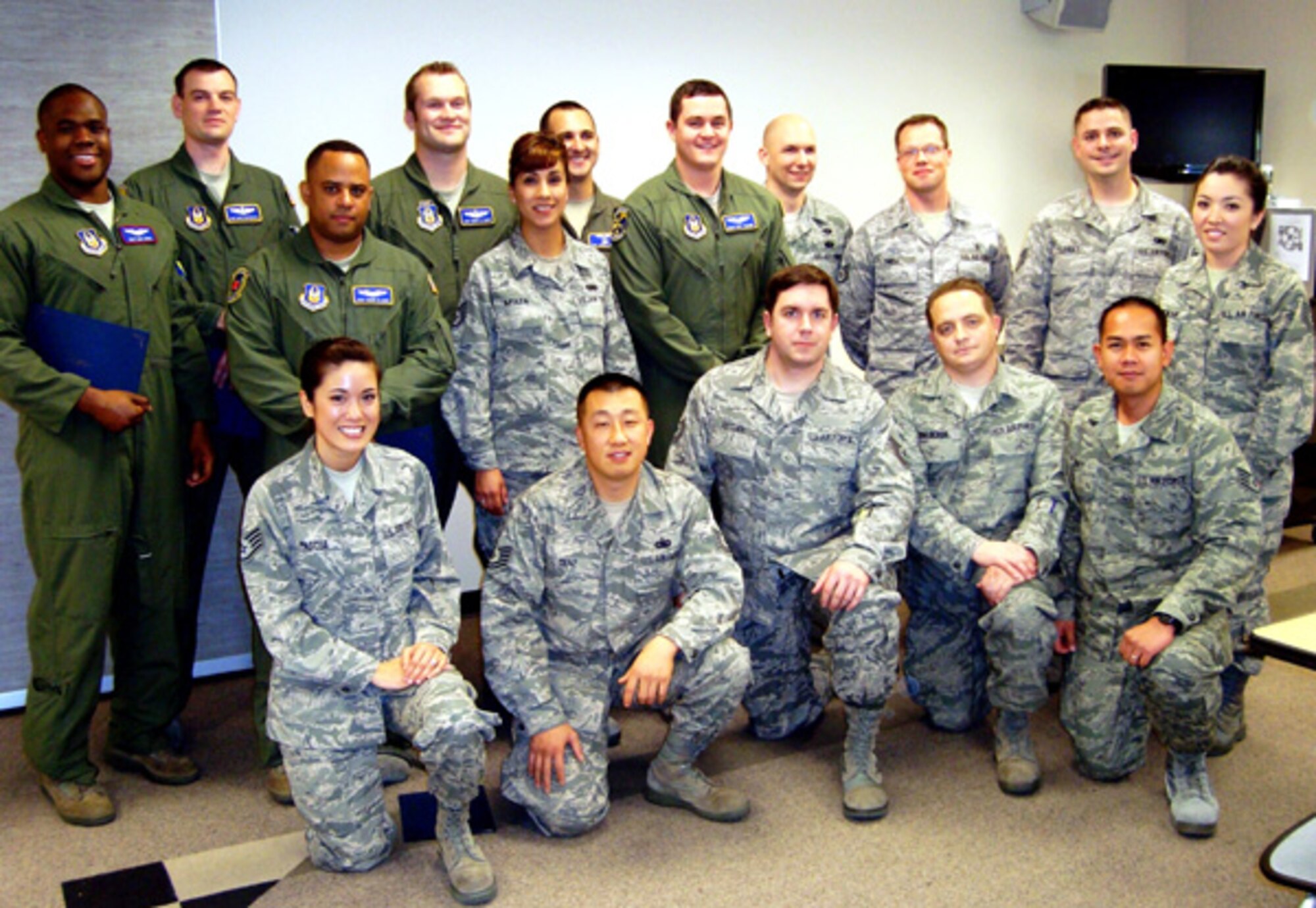 Pictured here are recent graduates of the Noncommissioned Officer Leadership Course. These young leaders graduated Feb. 3 from the course, held at Travis. The class included Airmen from the 349th and 60th Air Mobility Wings. (U.S. Air Force photo/Maj. Julie Wible)