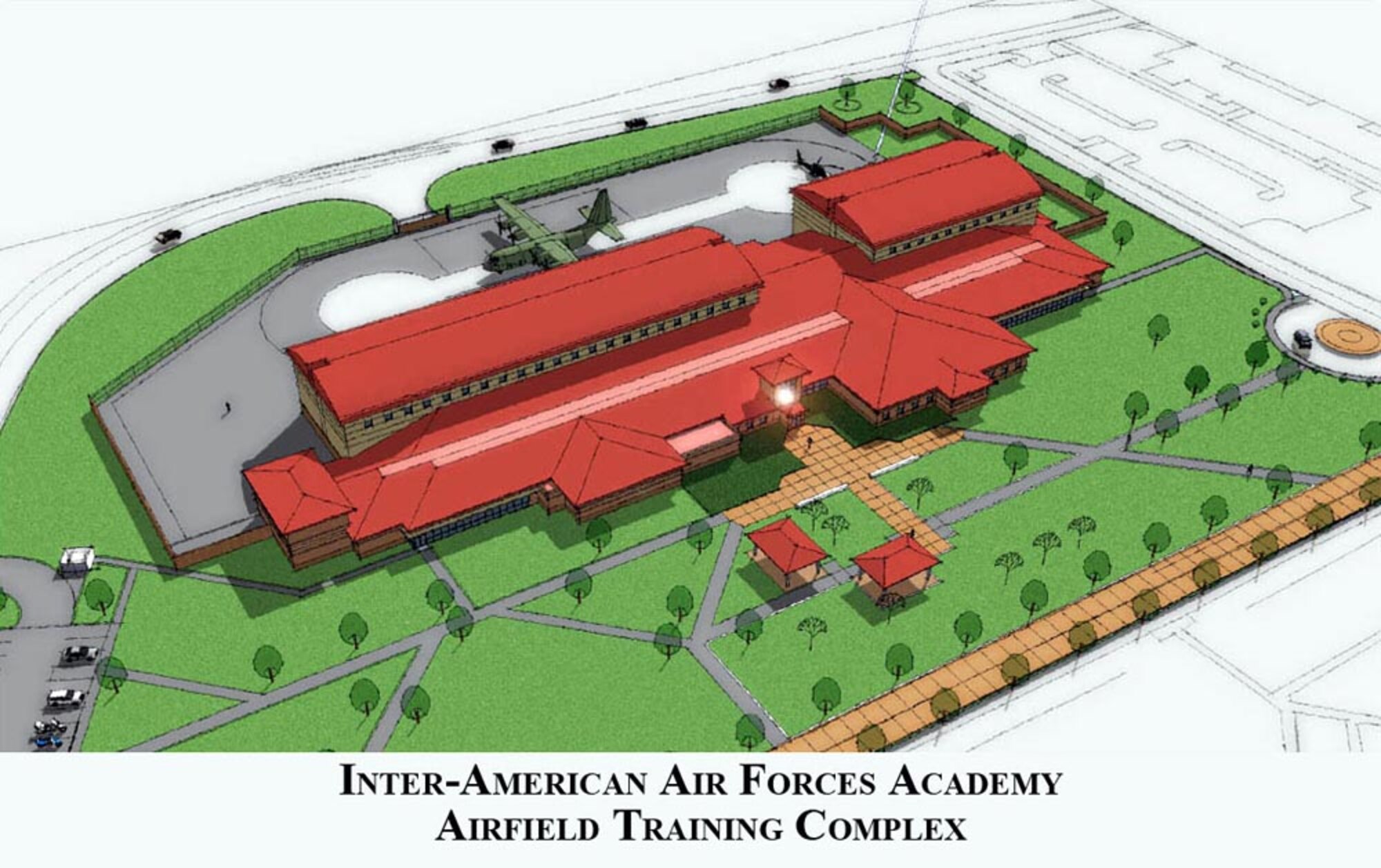 Illustration of the new IAAFA Airfield Training Complex at Joint Base San Antonio-Lackland. (Courtesy Illustration)