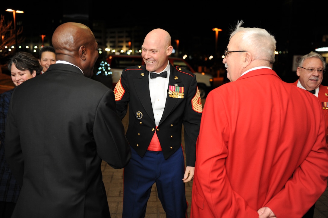 Sgt. Maj. Micheal P. Barrett, the 17th Sergeant Major of the Marine Corps, attends Marine Corps League National Midwinter Staff Conference Banquet in Vienna, Va., Feb. 18, 2012.