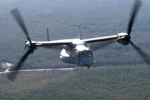 Marines from Marine Medium Tiltrotor Squadron 365 fly an MV-22B Osprey from Marine Corps Air Station New River towards Wilmington N.C. This was part of the squadron’s last flight before their deployment in early January and their last flight of 2011, Dec. 29.
