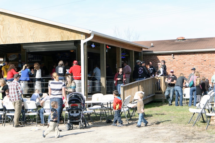 Supporters from the local area came to show their support and have a good time with friends. Harbor Site Bar hosted a charity barbecue to help raise money for a house to be built for a wounded Sneads Ferry Marine, Dec. 4.