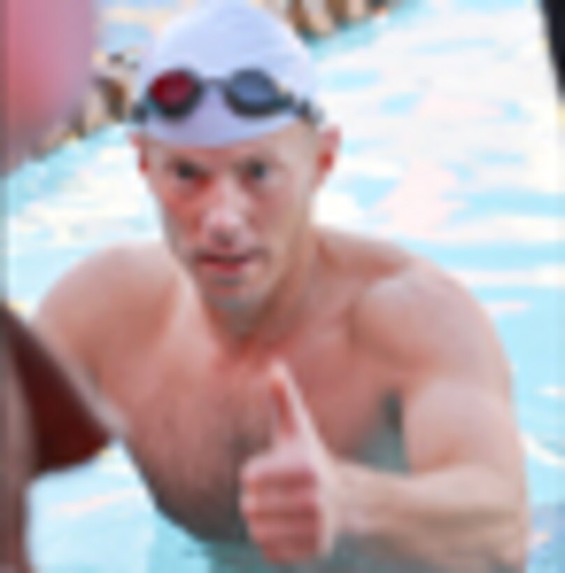 Captain Disbro Swimming