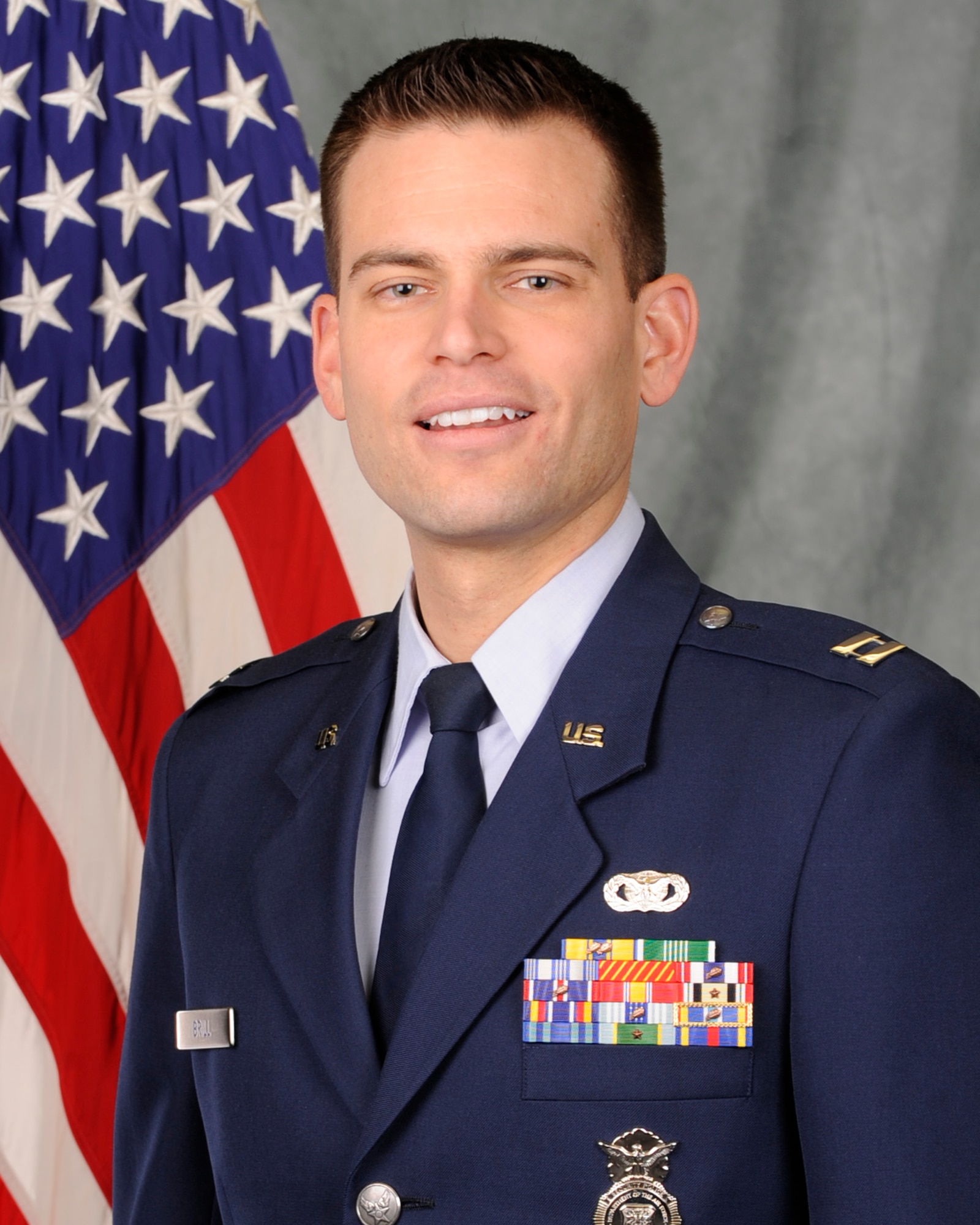 Capt. Matthew Brill, 366th Security Forces Squadron operations officer, was selected as Mountain Home Air Force Base’s Company Grade Officer of the Year. (U.S. Air Force photo)