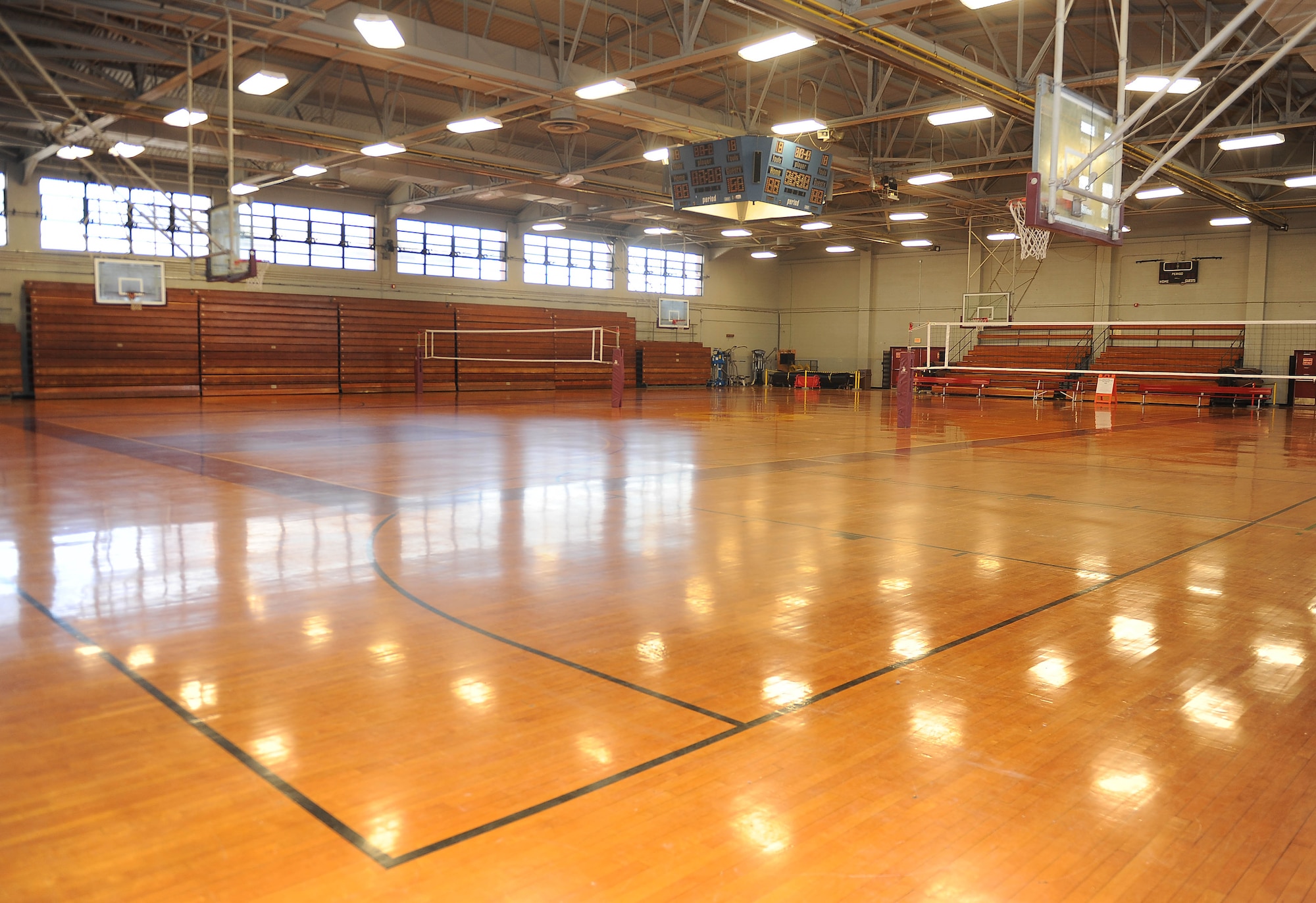The gymnasium in the Anderson Field House Fort Eustis will close for renovations beginning Feb. 20. The bulk of the construction will be done by the end of June, but McClellan Fitness Center is well equipped and available for use. (U.S. Air Force photo by Staff Sgt. Antoinette Gibson /Released)
