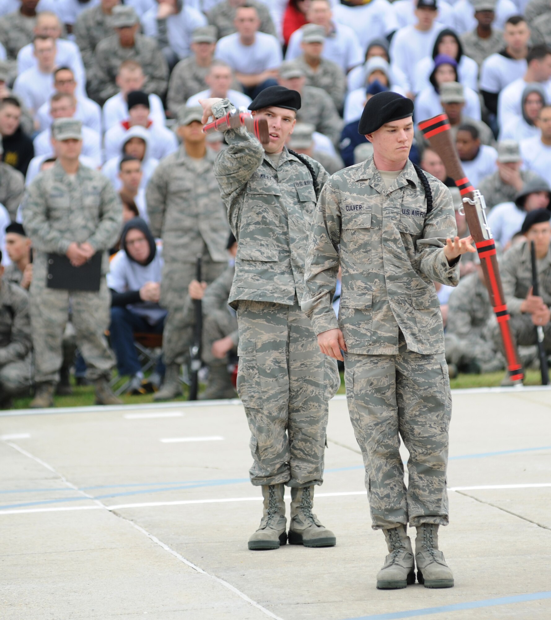 The 336th Training Squadron placed second overall in the drill down competition Feb. 17, 2012, Keesler Air Force Base, Miss.  The 338th TRS won first place and the 334th TRS won second place overall.  (U.S. Air Force photo by Kemberly Groue)
