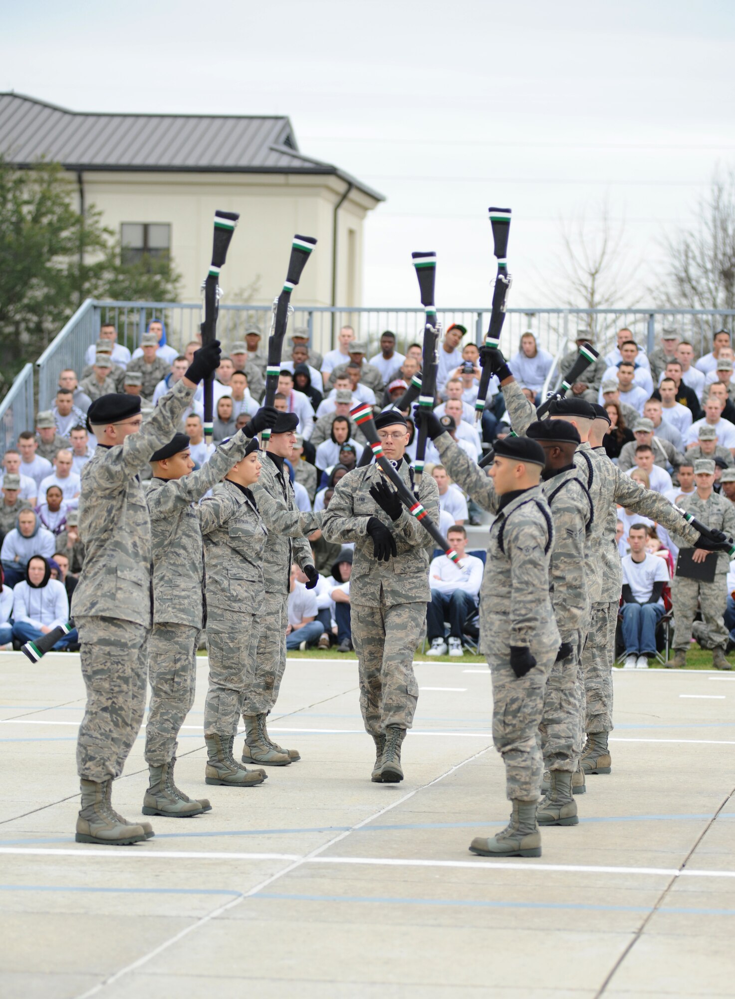 The 334th Training Squadron placed first in the freestyle drill competition during the drill down Feb. 17, 2012, Keesler Air Force Base, Miss.  (U.S. Air Force photo by Kemberly Groue)